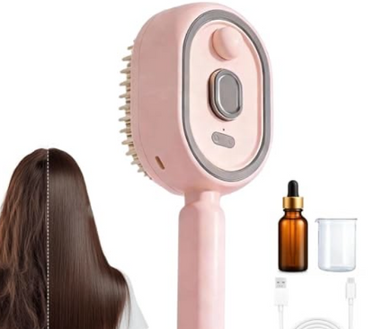 Steam Brush | Rechargeable Detangling Tool with Oil